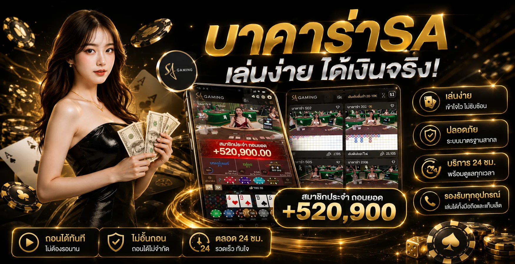 คาสิโนออนไลน์ RICH99MY บาคาร่าสดถ่ายทอดจากสตูดิโอจริง